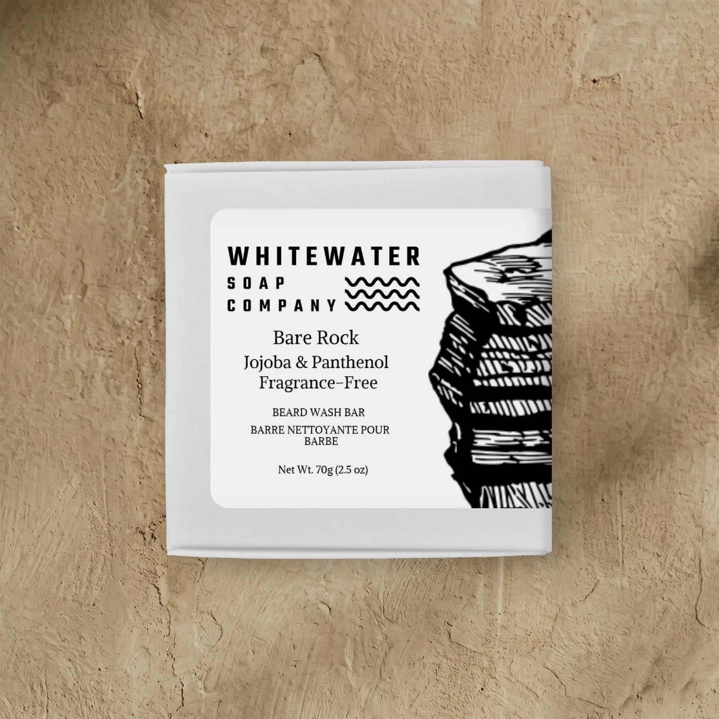 Soothing beard wash bar for sensitive skin or scent sensitivity fragrance-free