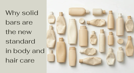 Composition of weathered old plastic bottles on beige surface