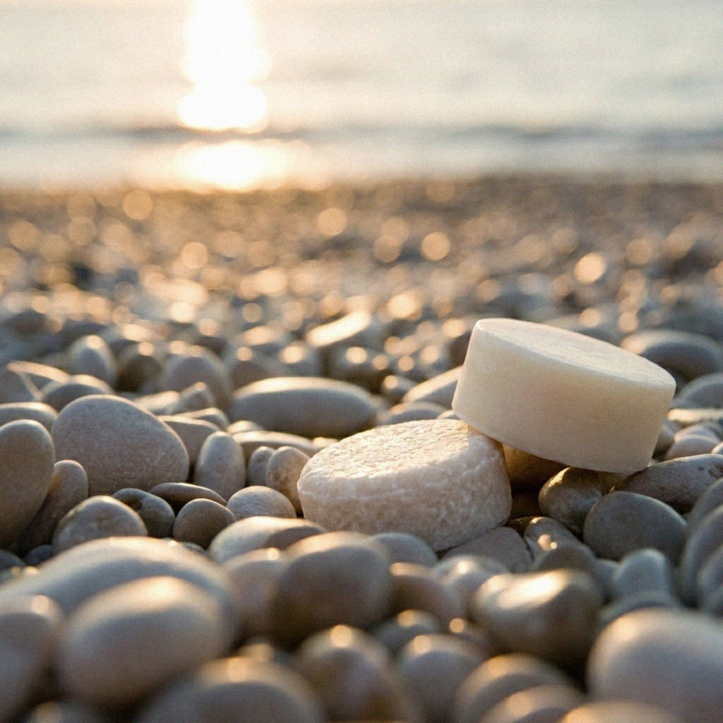 Bare Rock Solid Shampoo & Conditioner Bar Set Fragrance-Free for Sensitive Scalp Whitewater Pebbles