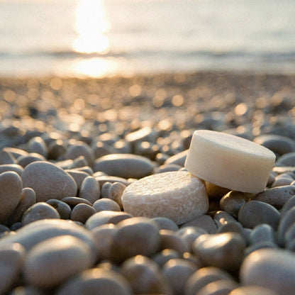 Bare Rock Solid Shampoo & Conditioner Bar Set Fragrance-Free for Sensitive Scalp Whitewater Pebbles