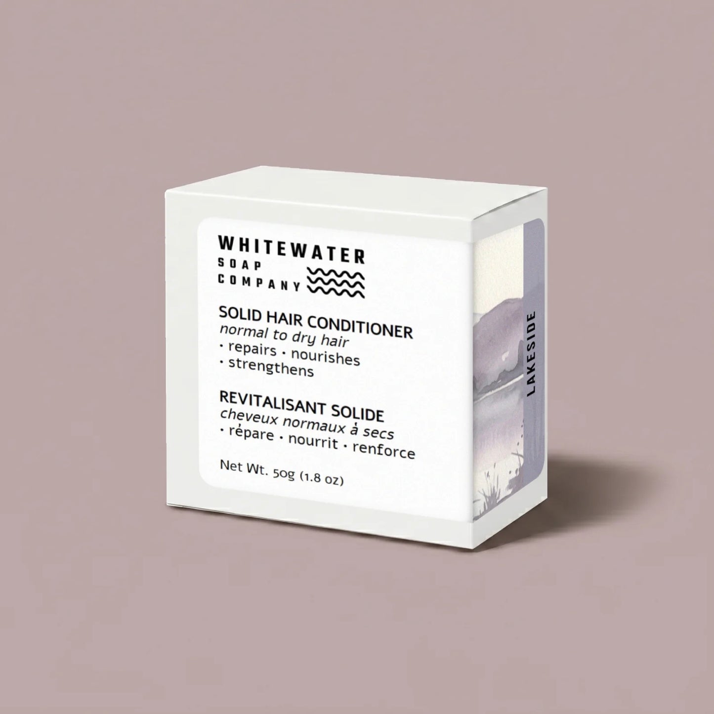 Lakeside Solid Conditioner Bar Lavender Peppermint For Normal To Dry Hair Whitewater Soap Box
