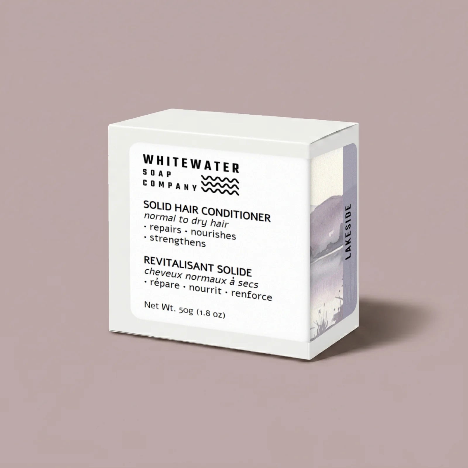 Lakeside Solid Conditioner Bar Lavender Peppermint For Normal To Dry Hair Whitewater Soap Box