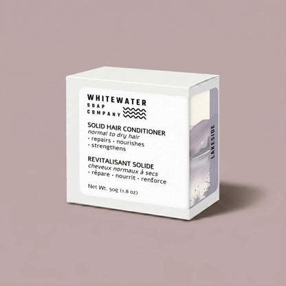 Lakeside Solid Conditioner Bar Lavender Peppermint For Normal To Dry Hair Whitewater Soap Box