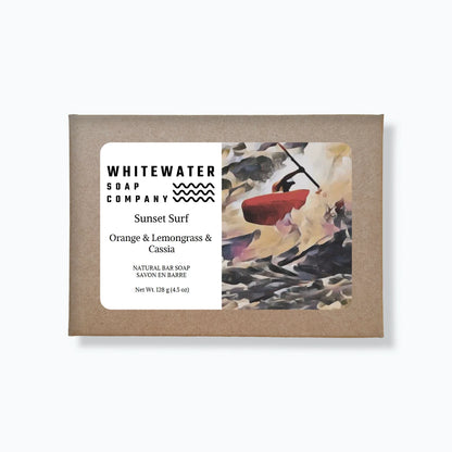 Sunset Surf Natural Soap Orange Lemongrass Cassia Calendula Bar Whitewater Box